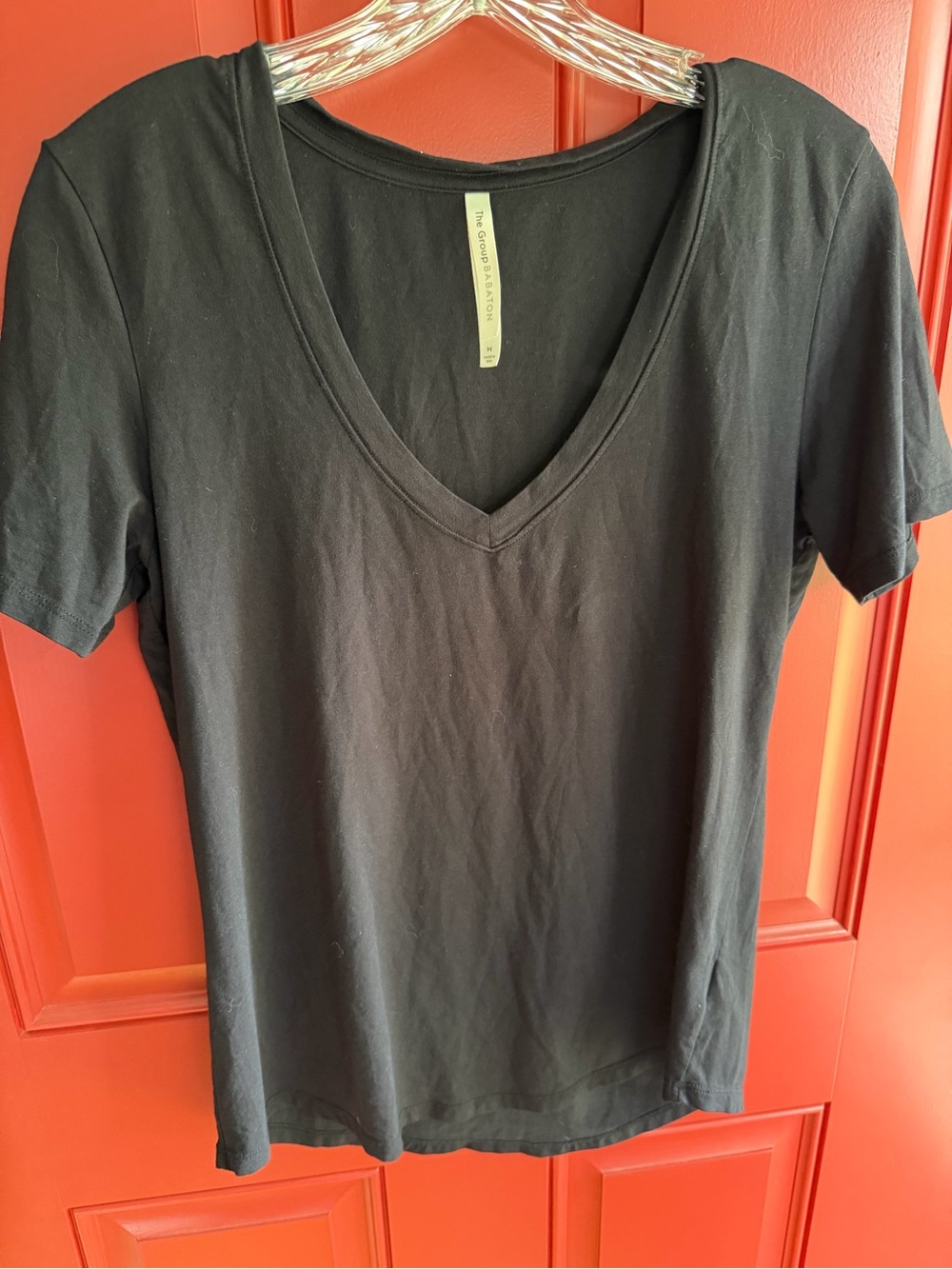 Aritzia Black V-Neck Women's Tee